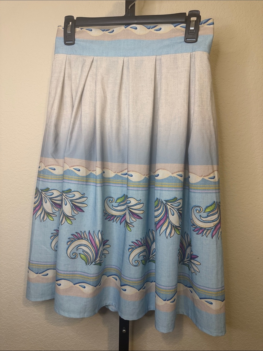 Elegant A-Line Skirt with Floral Patterns